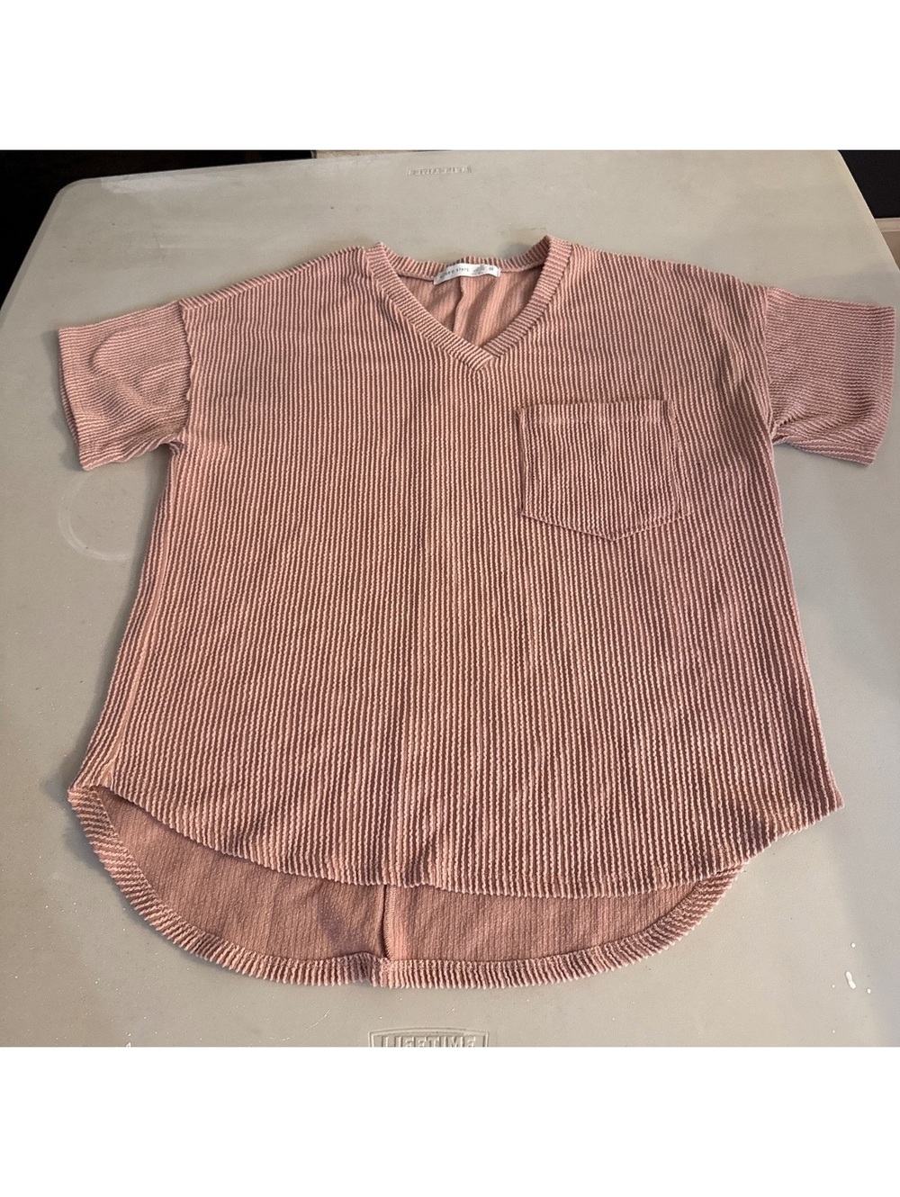 Altard State pink ribbed T-shirt, size XS